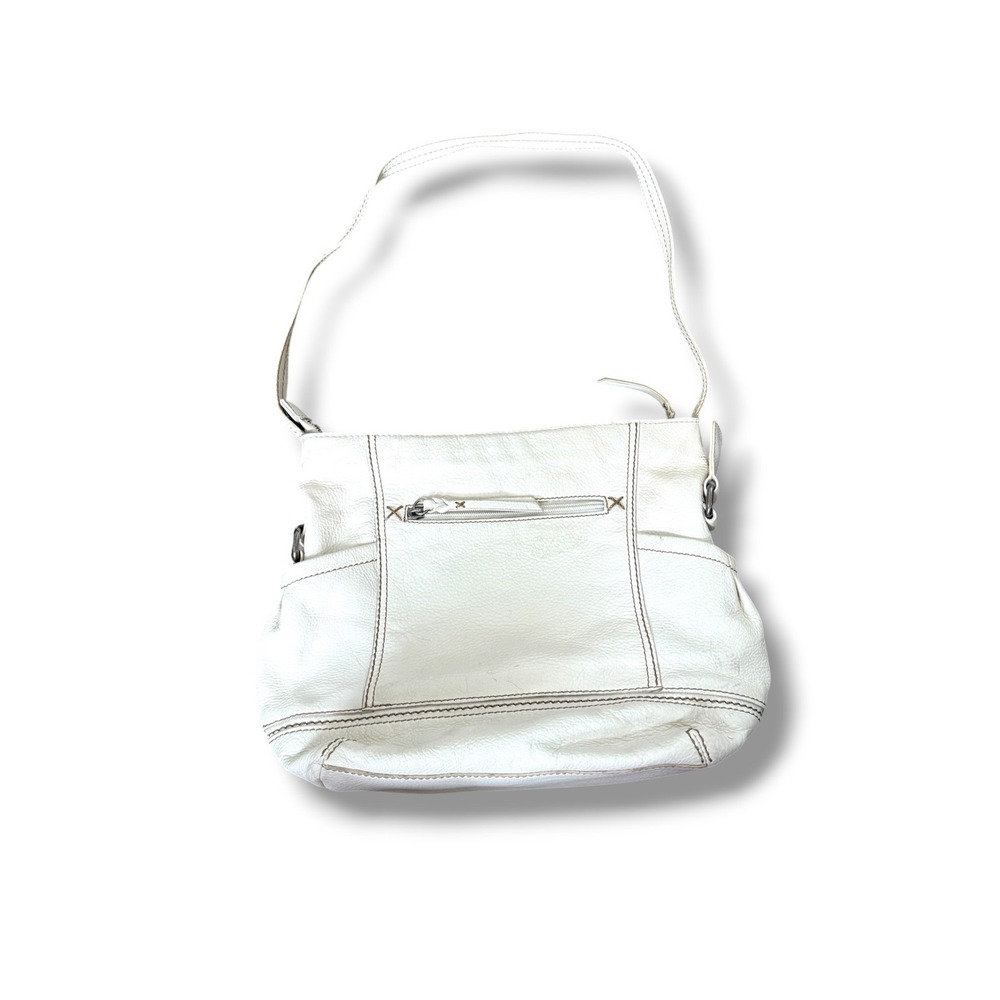 The Sak Sequoia Hobo Shoulder Bag Women Medium Off White Leather Contrast Stitch